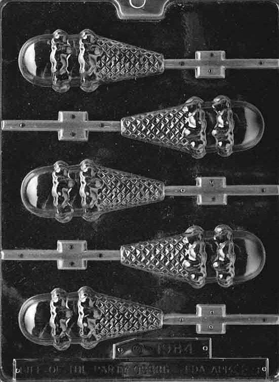 DOUBLE DIPPER LOLLY Ice Cream Cone Sucker Chocolate Candy Mold ~ BUY 2 GET 1