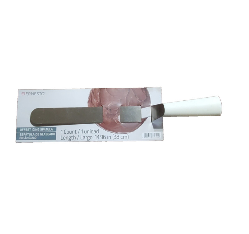 Ernesto Large Offset Metal Icing Spatula 15″ total, 10″ blade