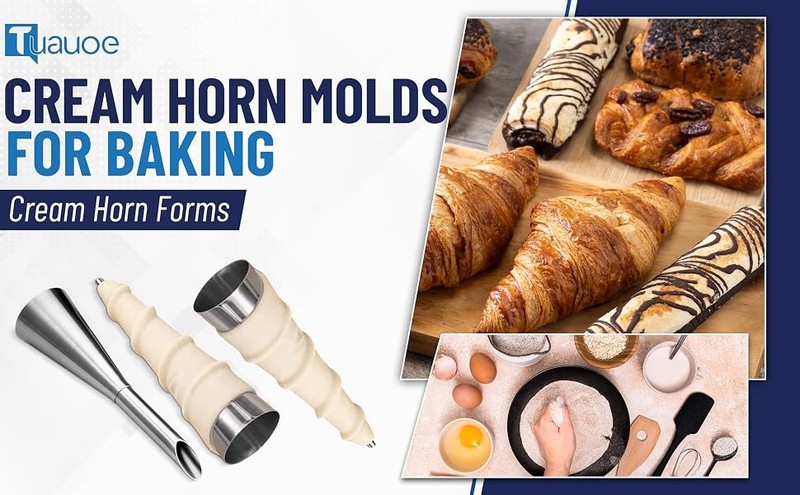 Cream Horn Molds for Baking, 23pcs Horn Forms Set, Non-stick Stainless Steel gallery