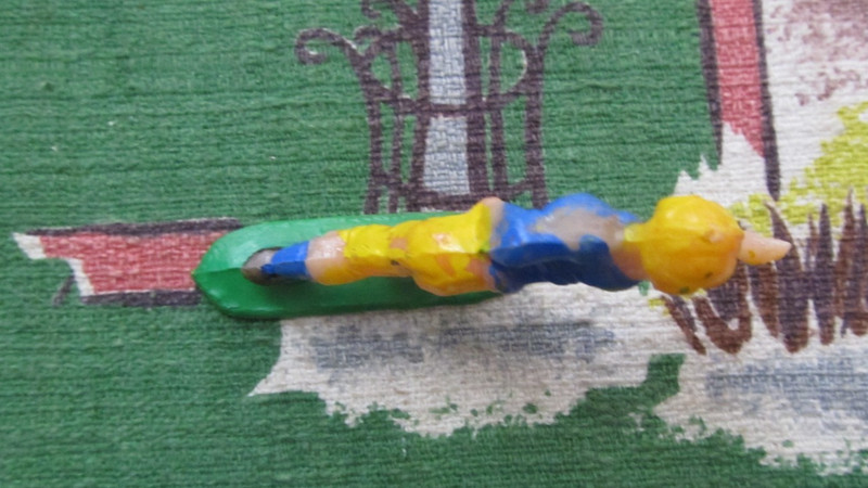 Vintage hand painted Celluloid Football player cake topper gallery