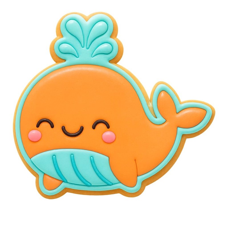 Jonah’s Kawaii Whale Cookie Cutter - 4x3.8" Kids Party Baking Fun gallery
