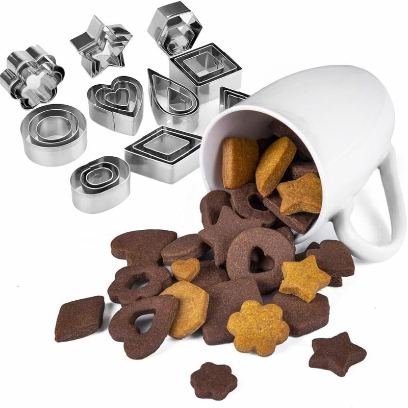 30-Piece Mini Cookie Cutter Set Stainless Steel Geometric Shapes with Box gallery