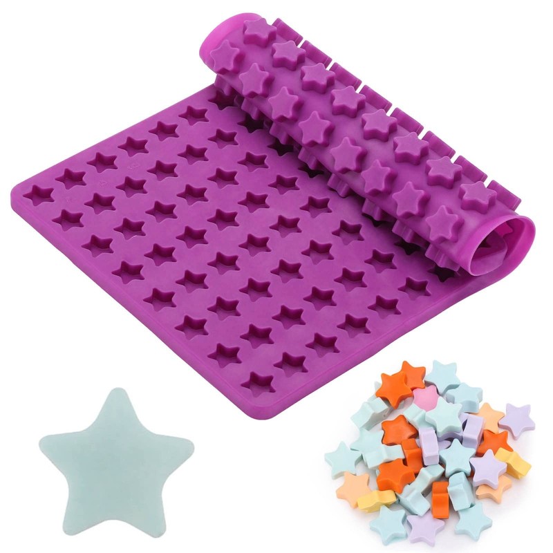 112 Cavity Mini Star Silicone Molds Fun Shaped Shaped-112 Cavity Purple