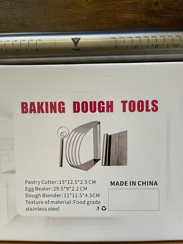 Baking Dough Tools Set : Pastry Cutter Dough Whisk Blender/ Cutter Rolling Pin gallery