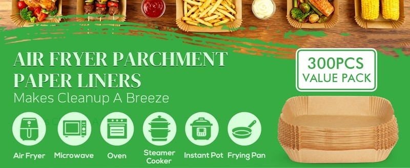 Air Fryer Liners for Ninja Dual Airfryer, Rectangle Disposable Air Fryer gallery