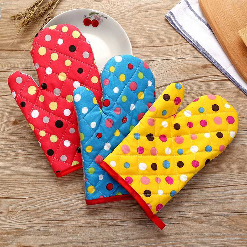Oven Mitt Heat Resistant Glove Cotton Microwave Oven Glove Non-slip Terylene gallery