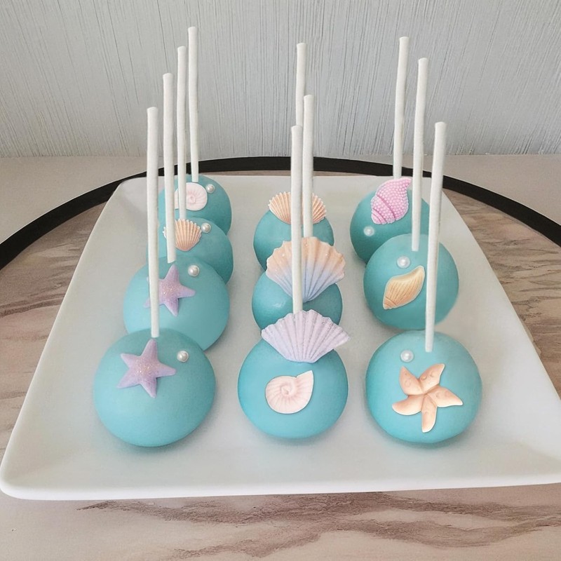 3 Pcs Marine Theme Silicone Molds, Fondant Cake Mold Seashell Starfish Conch ... gallery