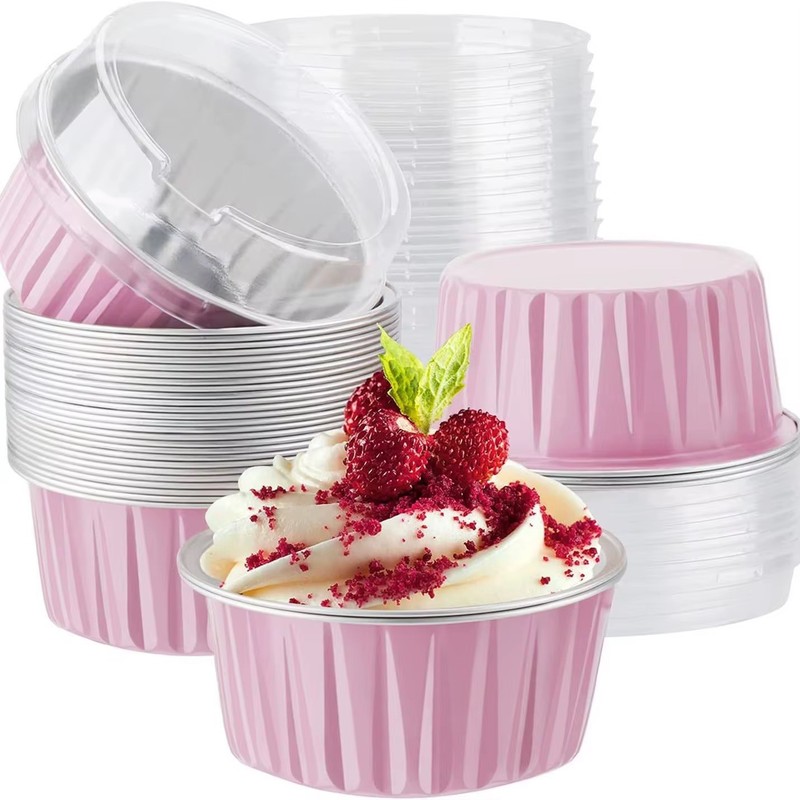 200PCS Aluminum Foil Cups-Baking Muffin Cake Cups & Lids gallery