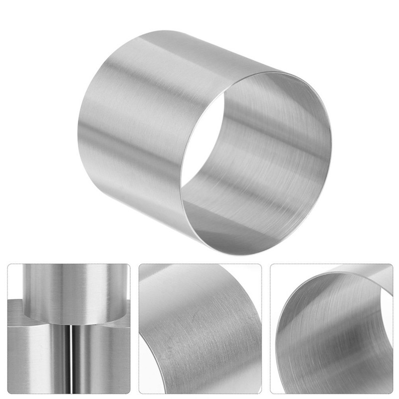 12 Pcs Cake Mold Travel Small Cylinder Mini Baking Mousse Ring Molds for gallery