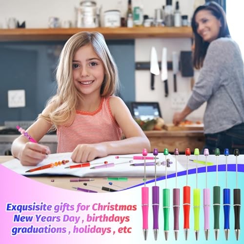 300 Pieces DIY Beadable Pen Kit – Plastic Ballpoint Pens 100 A-Multicolor 01 gallery