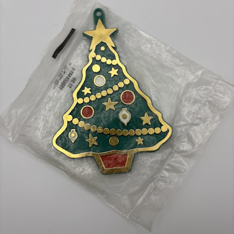 Hallmark Cookie Cutter Painted Green Decorated Vintage Christmas Tree Unused