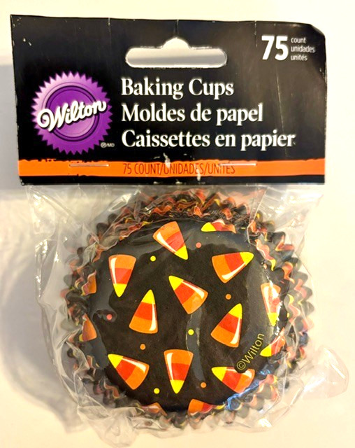 Wilton Candy Corn Cupcake Liners 2" Retired Halloween 3 packs of 75 count gallery