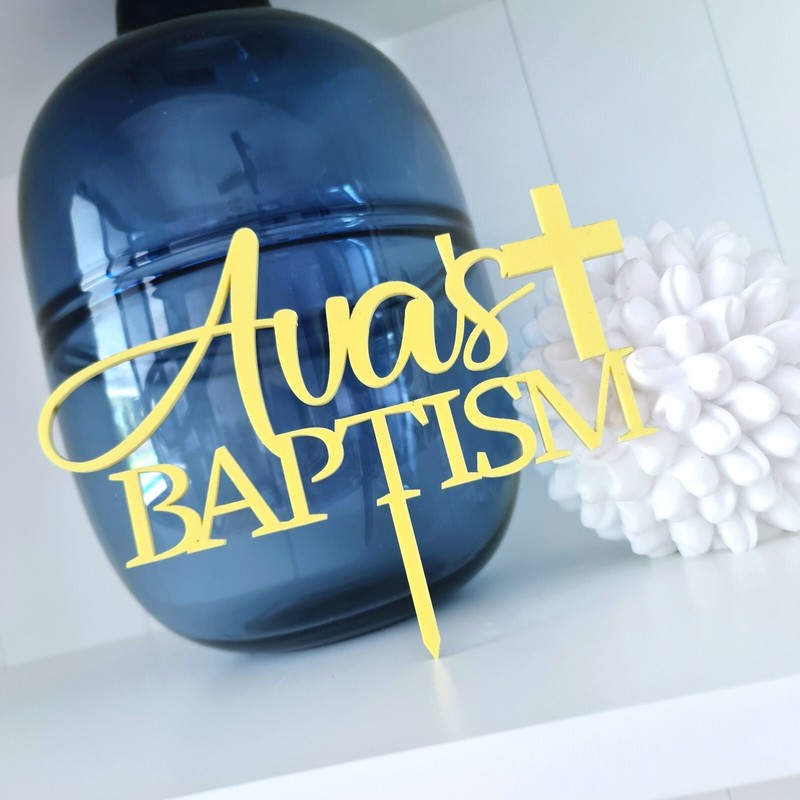 Personalised | Customised Acrylic Cake Topper | Christening | Wedding | Baptism