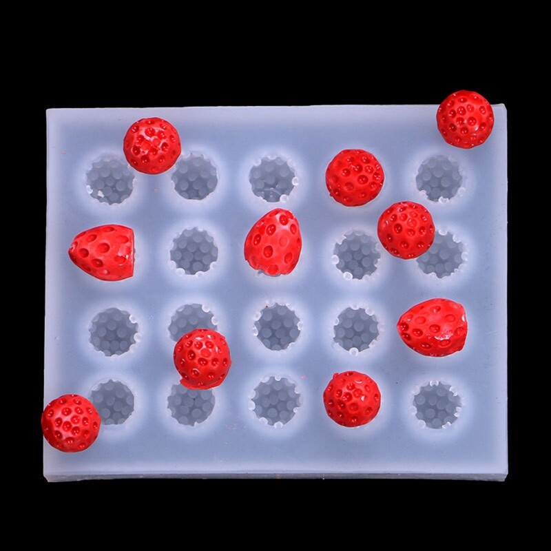 Strawberry Shape Silicone Molds Fondant Mould Baking Cake Candy Chocolate Moulds gallery