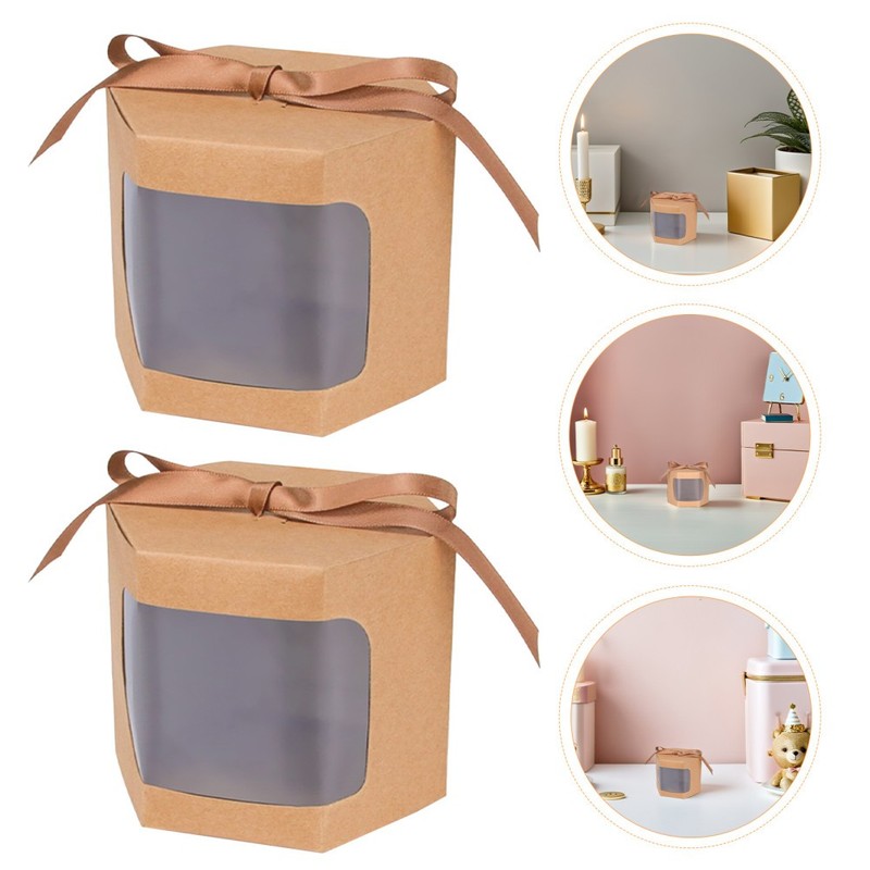 10 Pcs Truffle Box Cookie Boxes for Gift Giving Bakery with Window gallery