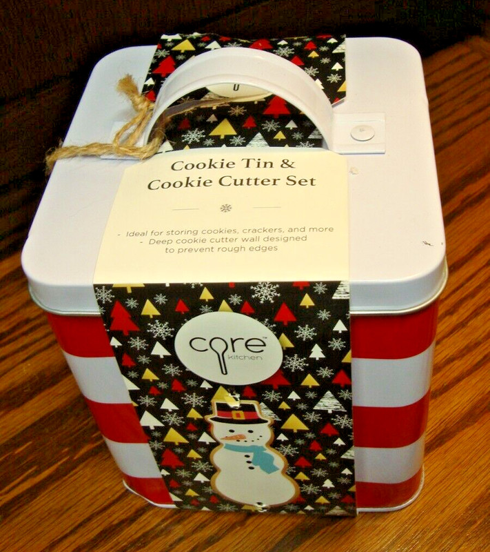 Christmas Cookie Tin+ 1 Snowflake Cookie Cutter~JUNGLE ALL THE WAY Gift Idea 837 gallery