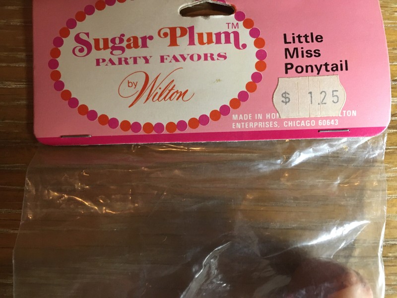 Vintage Cake Topper Baby Girl Nightgown Wilton Little Miss Ponytail. Party Favor gallery
