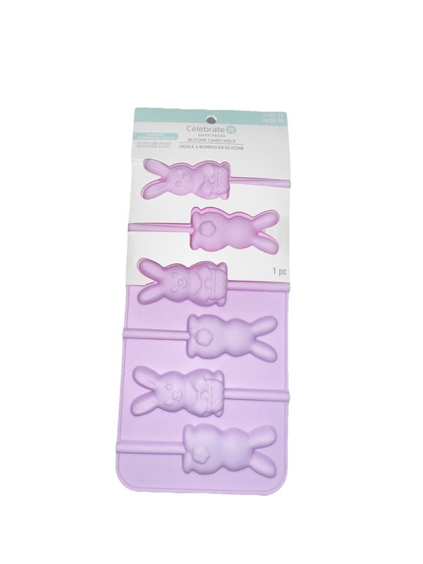 Celebrate It Silicone Candy Mold, Easter Bunny’s. NEW in Package