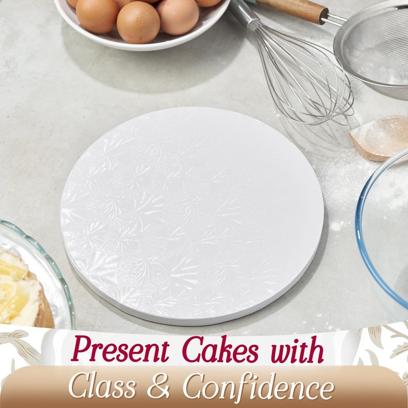 Cake Boards - Sturdy 1/2 Thick Drums - 14 Inch Professional Smooth Straight E... gallery