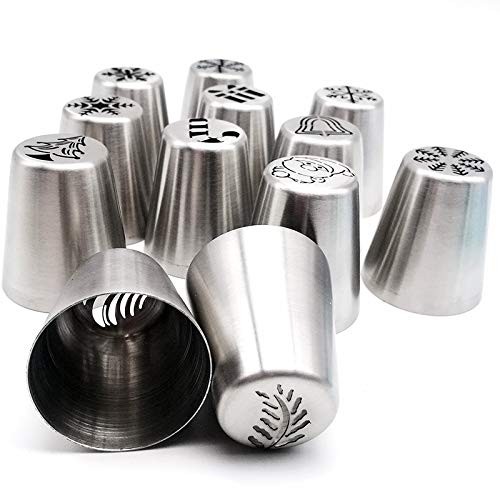 13PCS Christmas Cake Icing Piping Tips - Frosting Nozzle Set with 1 x Coupler... gallery