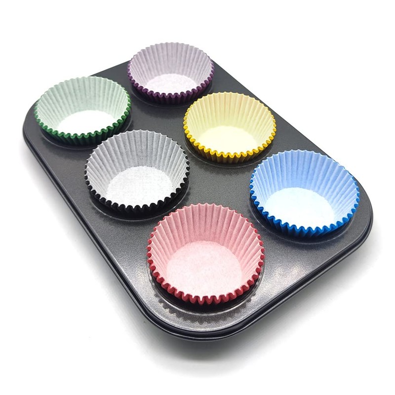 150 PCS Classic Black Greaseproof Standard Baking Cups Festive Cupcake Liners gallery