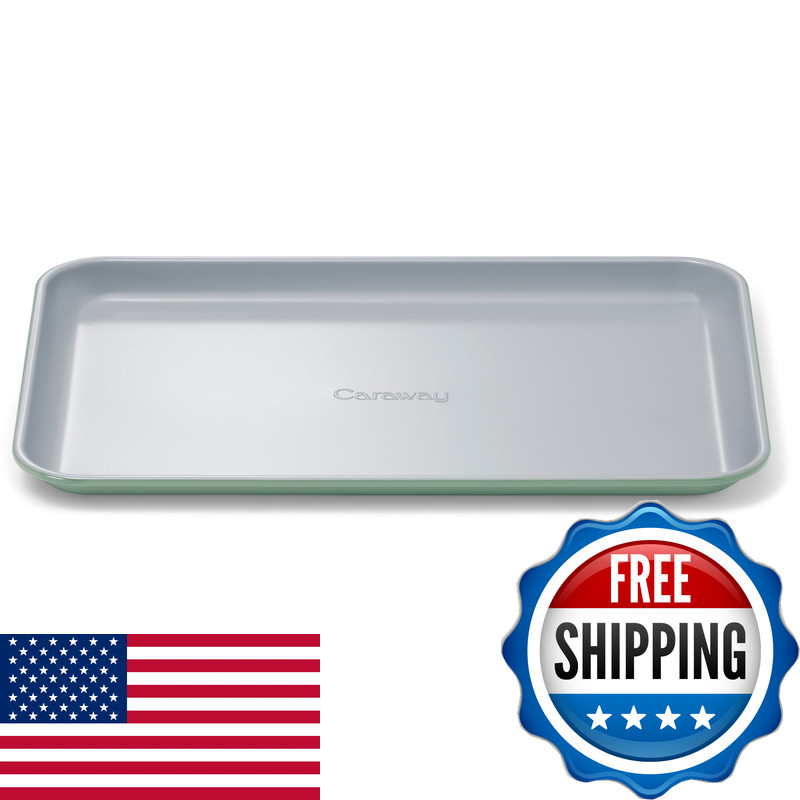 Caraway Nonstick Ceramic Small Baking Sheet 9X13 Non-Toxic Ptfe Pfoa Oven Safe
