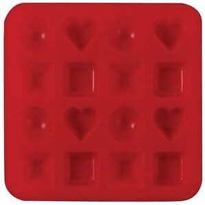 Suncraft Chocolate Silicon Mold Red SIG-24 17.8 x 17.8 x 1.7 cm