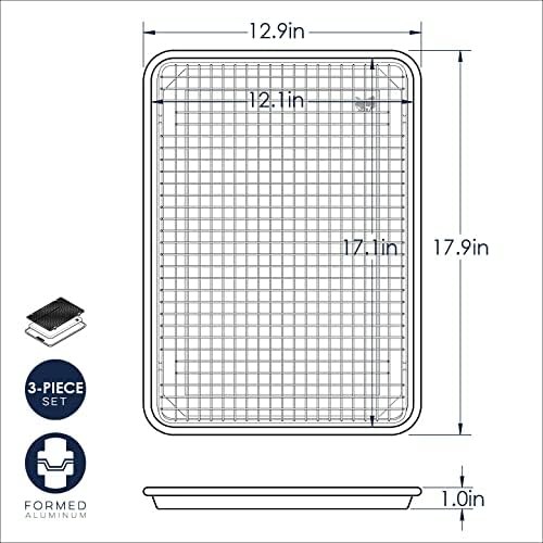 Naturals Half Sheet Pan Deluxe Silicone Liner & Cooling Rack Cookie/Roasting gallery