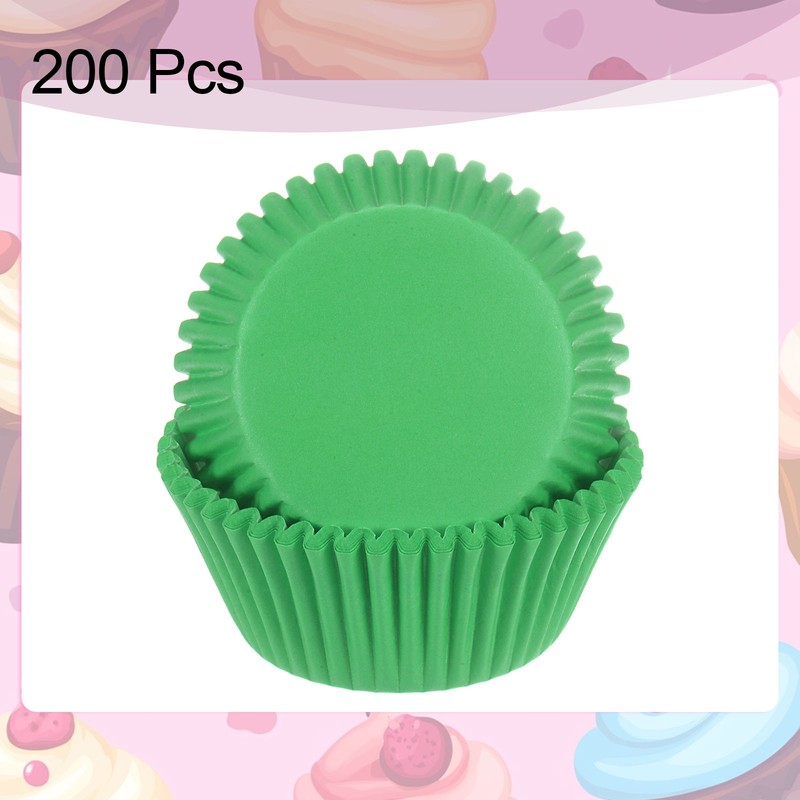 200 Packs Green Cupcake Baking Paper gallery