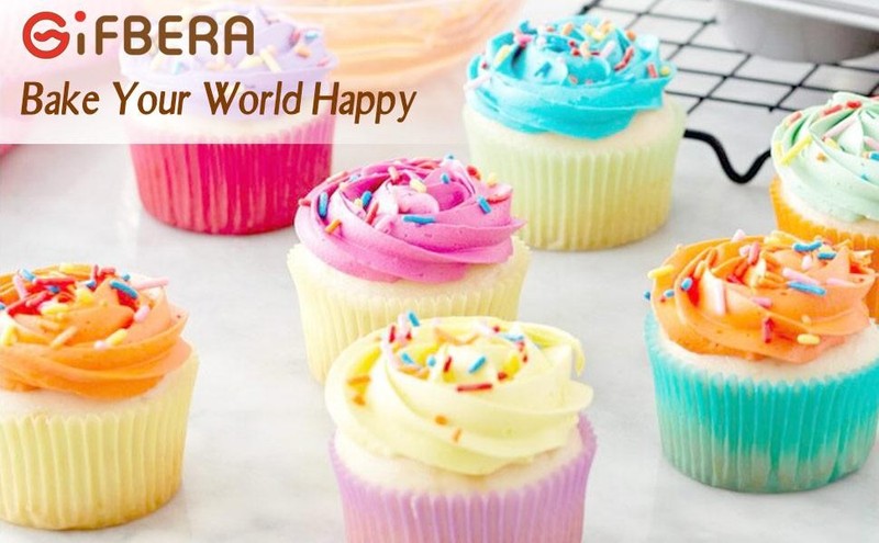 Gifbera Bright Rainbow Standard Cupcake Liners Solid Colorful Paper Baking Cups gallery