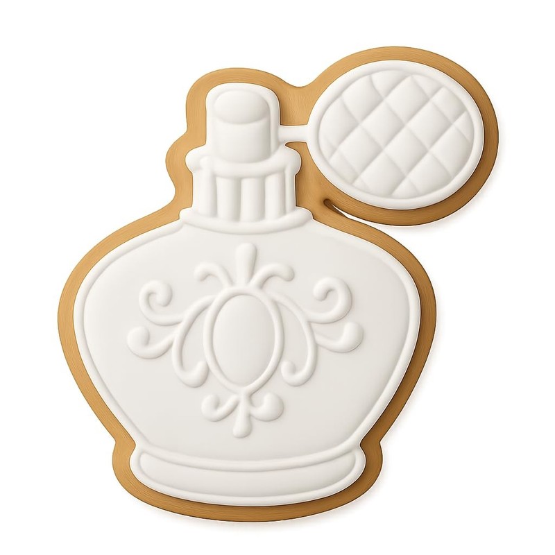 Ornate Perfume Bottle Cookie Cutter & Stamp, Fondant & Clay - 4x3.2 gallery