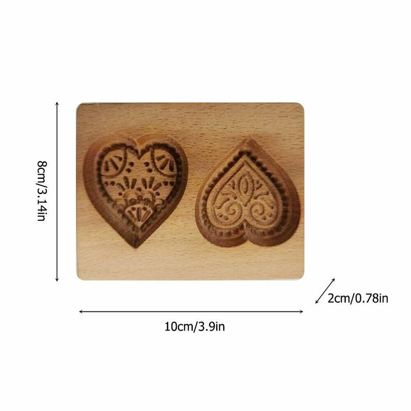 Wooden Cookie Cutter Love Heart Mold Baking Mold DIY Cookie Biscuit Decor Gift gallery