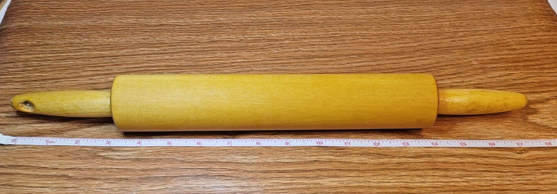 Vintage Wooden Rolling Pin 17.5" Long Overall gallery