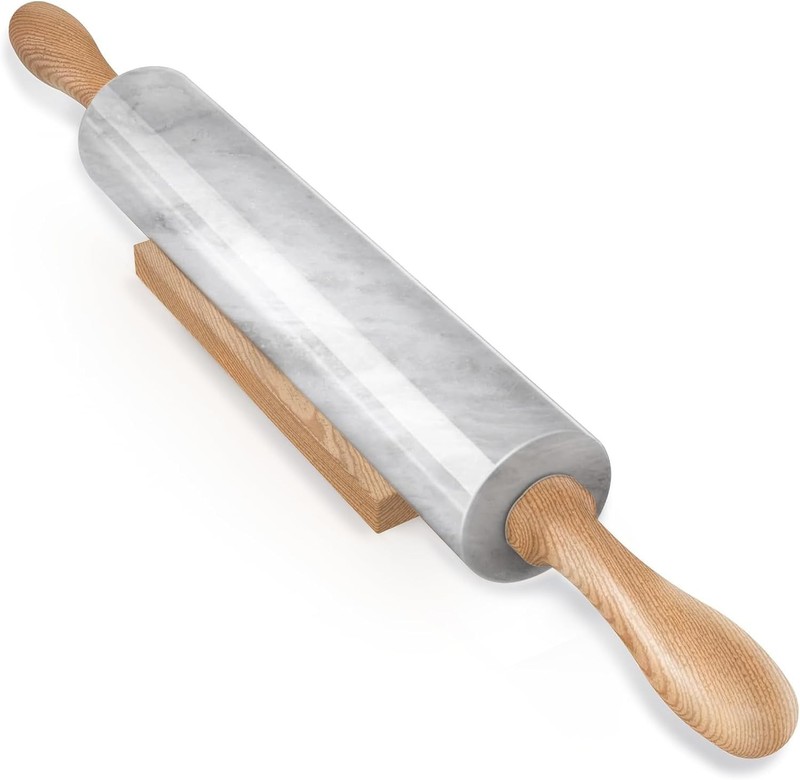 Marble Rolling Pin, Non-Stick African Stone Polished Dough Roller, Pasta, Dum... gallery