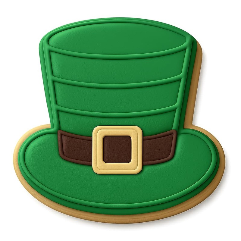 Striped Leprechaun Hat Cookie Cutter & Stamp – 4×3.5 Fun Kitchen Baking