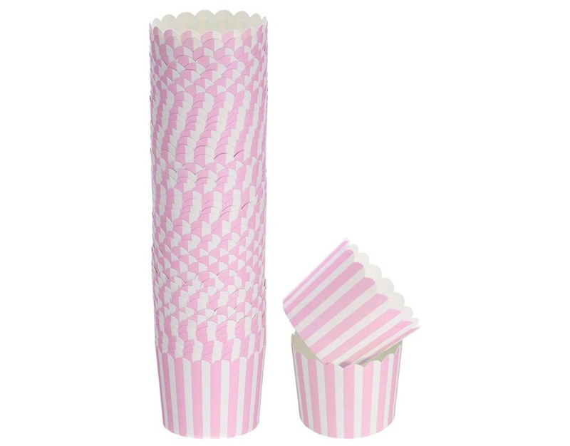 HARFINGTON 50Pcs Paper Baking Cups 6oz Greaseproof Disposable Bulk Cupcake B29