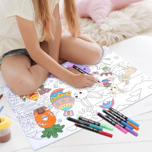 Mindsoft Coloring Craft Coloring Pillowcase Pillowcase with 12 Pcs Easter Bunny gallery