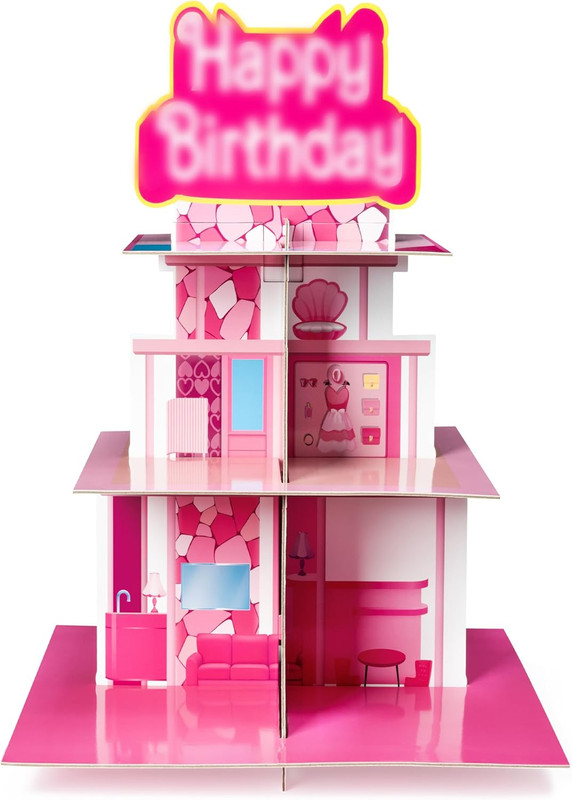 Pink Cupcake Stand 3-Tiered Cardboard Cake Stand Dessert Table Displays Pink ... gallery