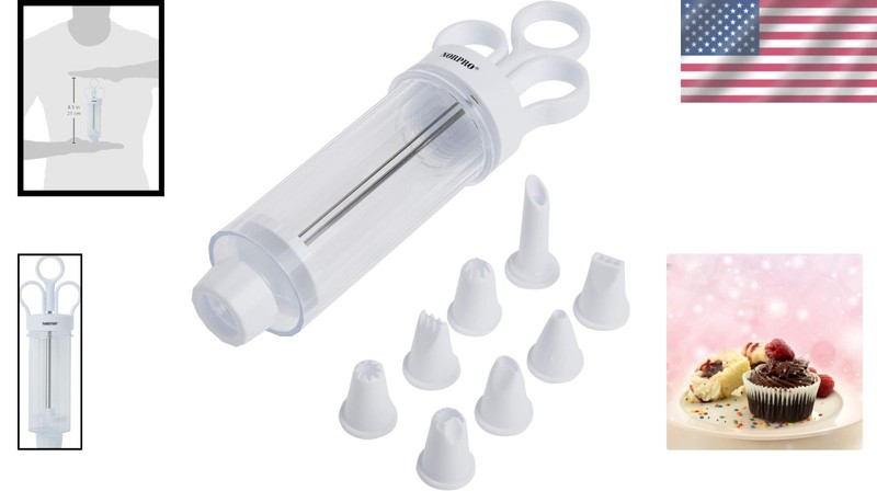 Professional-Grade Cupcake Injector & Decorating Icing Set - 9 Essential Pieces gallery