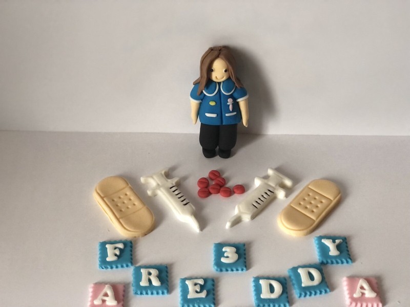 Nurse doctor sister hospital medication personalised 3D cake topper decoration gallery