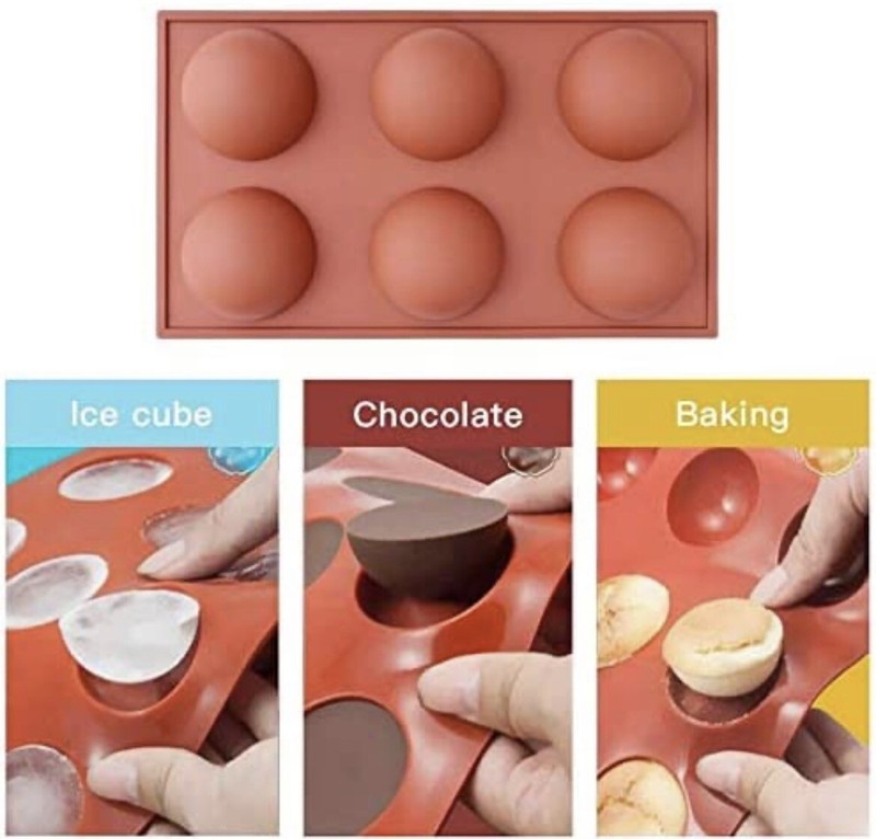 New 6-Cavity Semi Sphere Silicone Mold Baking Mold Making Hot Chocolate Bombs gallery