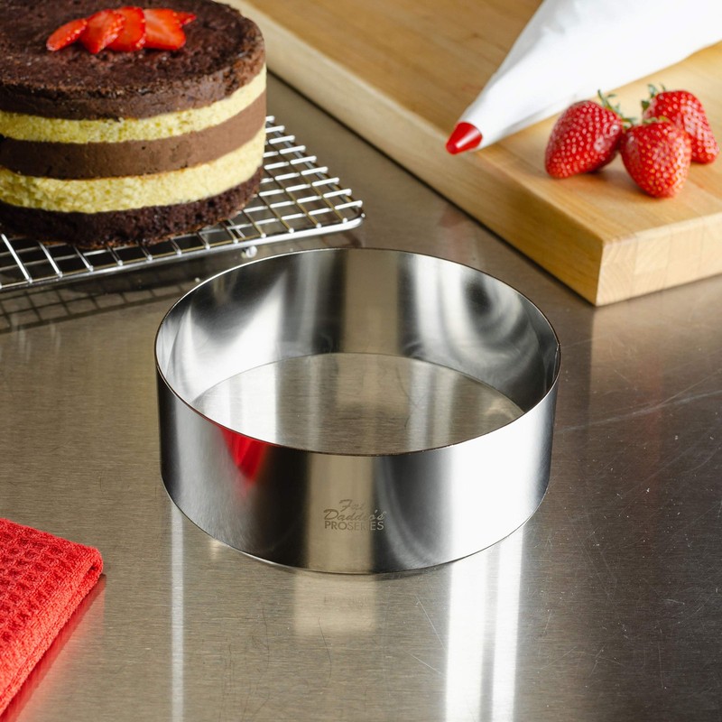 Fat Daddio's Stainless Steel Round Cake & Pastry Ring, 6 x 2 Inch gallery
