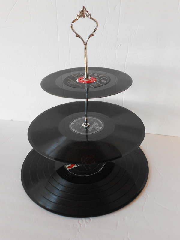 Vinyl Record Cupcake Stand-Lot# 41