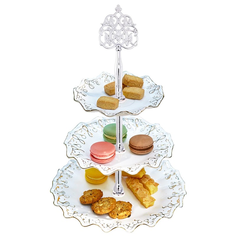 15 Inches 3-Tier Cupcake Stand Hardware Fittings, Metal Mold Scepter Holder D... gallery