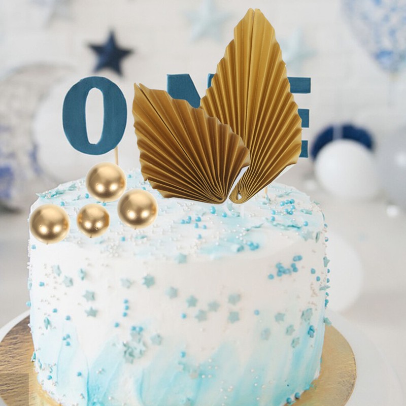 1 Se Of Diy Palm Leaves Decorating Party Cake Balls Decorations Cupcake Topper gallery