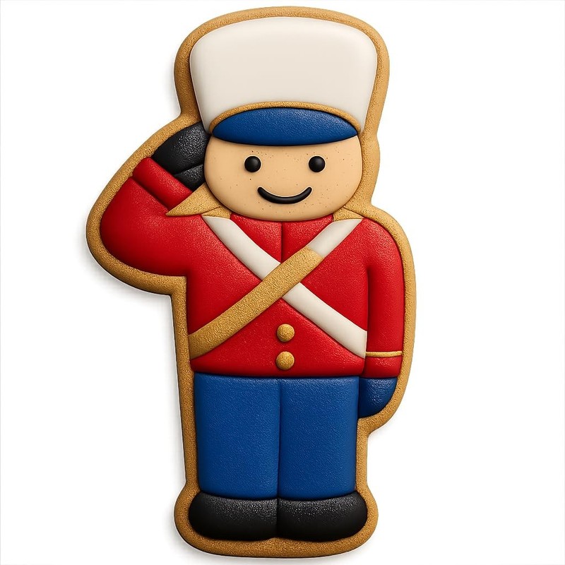 Toy Soldier Salute Cookie Cutter - 4x1.9" Creative Kids Baking Fun gallery