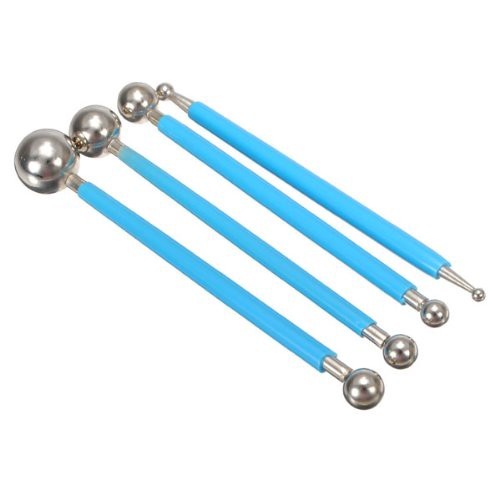 4 Stainless Steel Ball Tool Flower Modelling for Cake Decorating By Icing Petals gallery