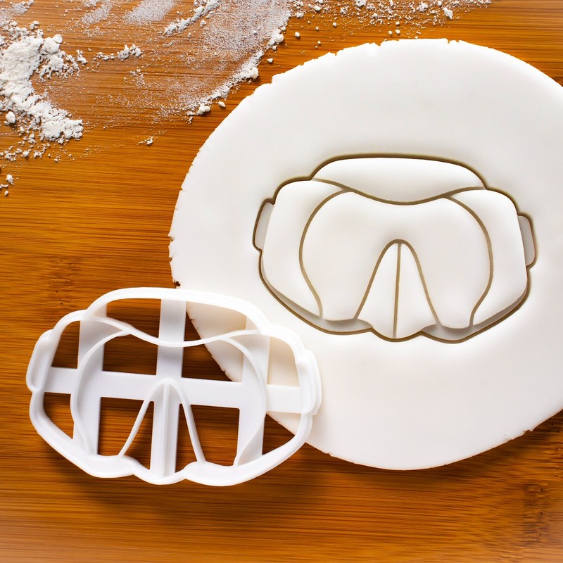 Scuba Goggles Cookie Cutter – diving nautical beach snorkelling diver swimming