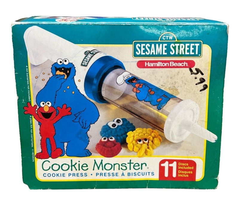 1998 Hamilton Beach Sesame Street Cookie Monster Cookie Press ( Video)