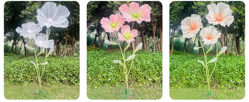 3pcs Giant Flowers for Decorat, Lar Faux Silk Floral Wedding Giant gallery